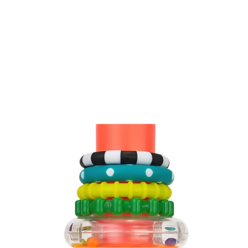 Sassy Stacks of Circles – 9-Piece STEM Stacking Toy for Babies 6+ Months, Multicolor