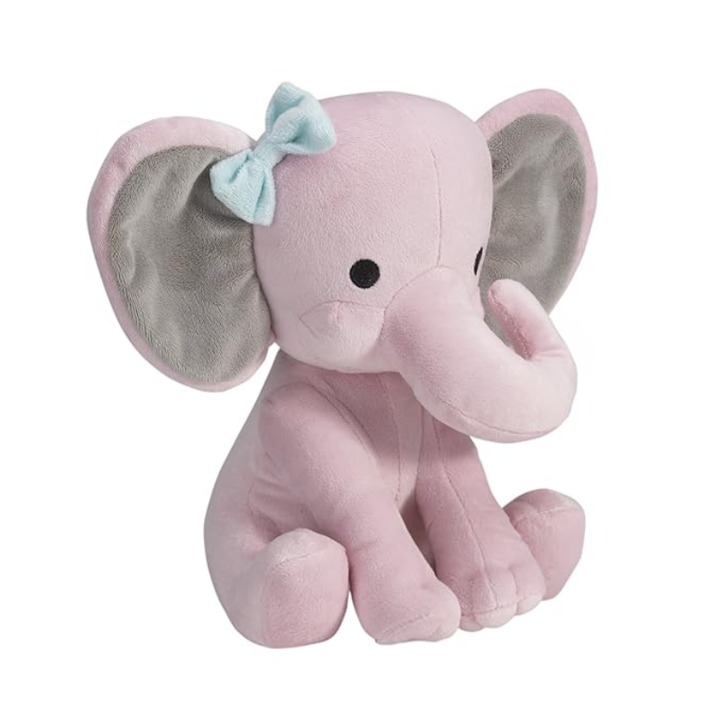 Hazel the Pink Elephant Plush Toy – Soft and Cuddly, 1 Count