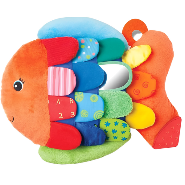 Flip Fish Sensory Toy – Soft Tummy Time Tag Toy for Babies, Early Development