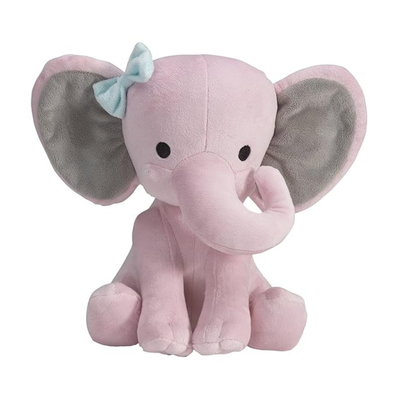 Hazel the Pink Elephant Plush Toy – Soft and Cuddly, 1 Count