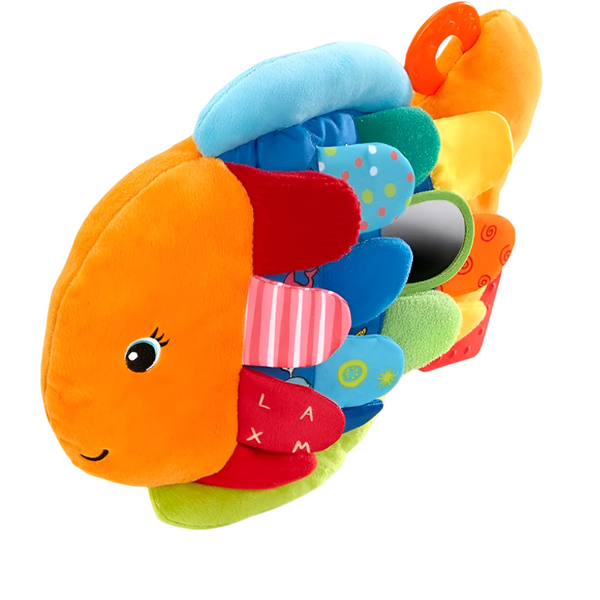 Flip Fish Sensory Toy – Soft Tummy Time Tag Toy for Babies, Early Development