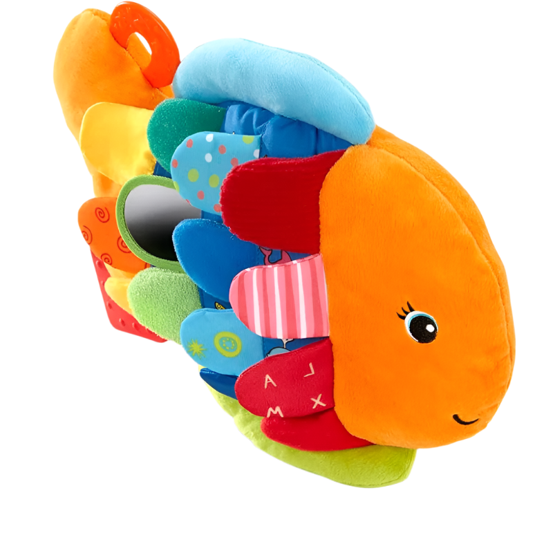 Flip Fish Sensory Toy – Soft Tummy Time Tag Toy for Babies, Early Development